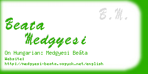 beata medgyesi business card